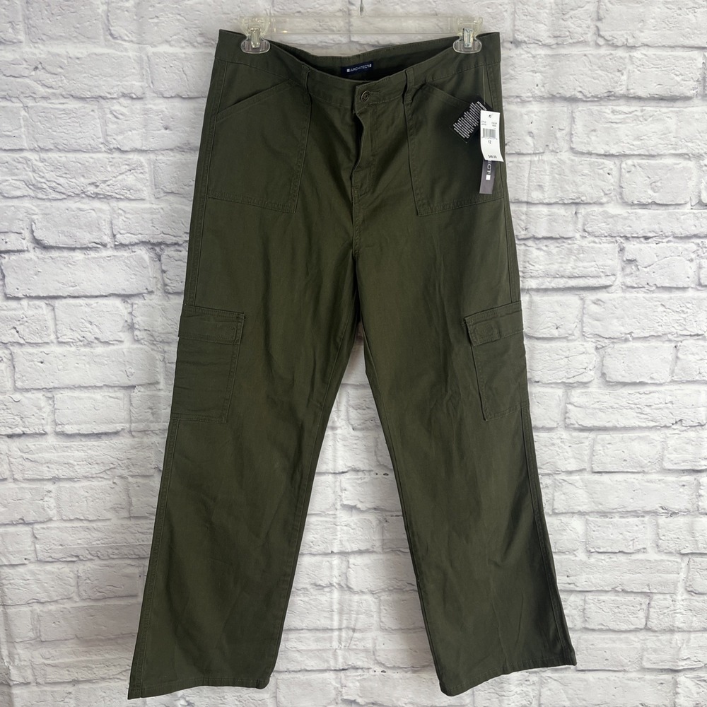 Architect NWT Y2K Streetwear Gorpcore Casual Green Cargo Pants Size 12